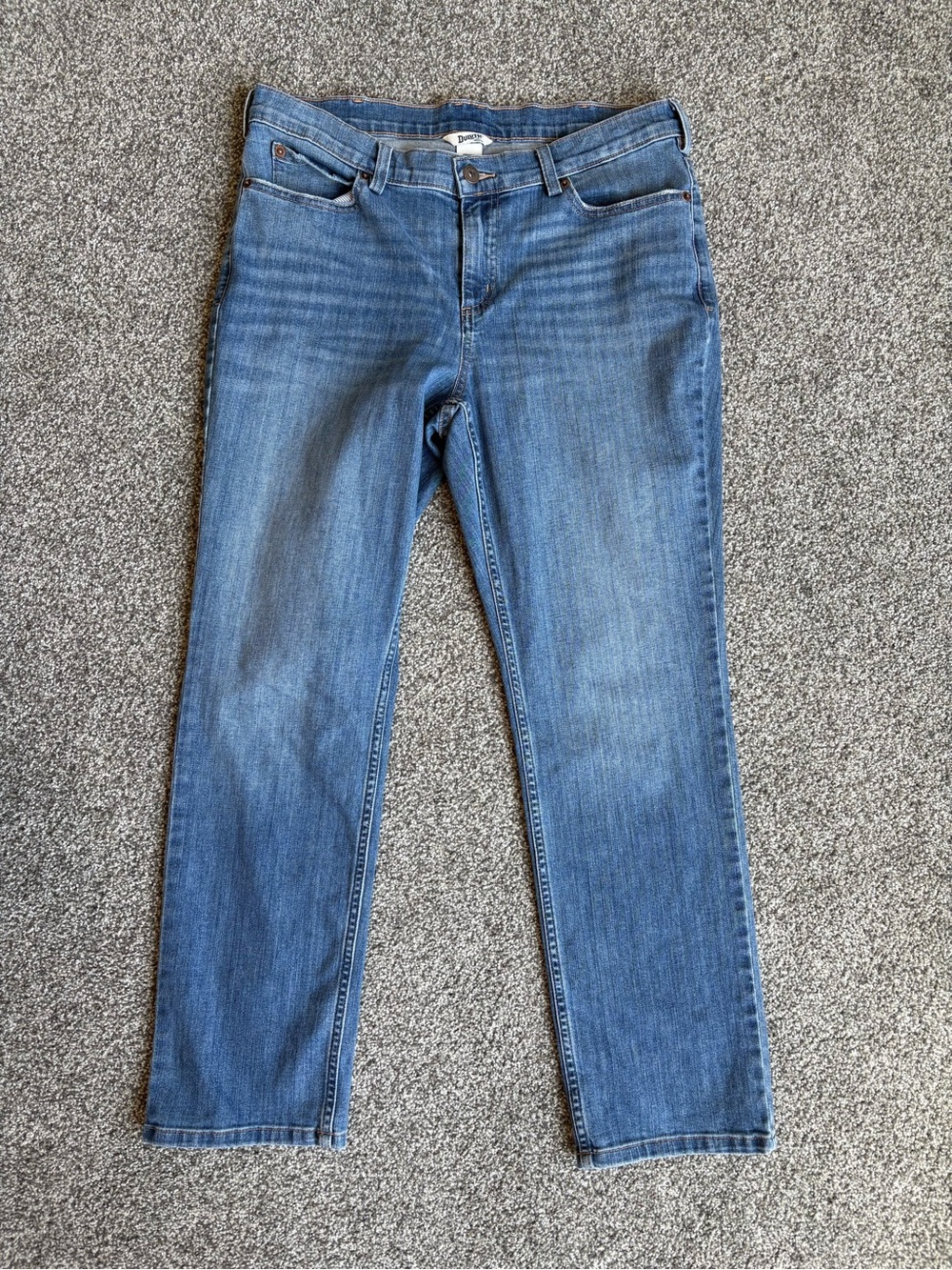 Duluth Trading Co Straight Leg Blue Jeans size 12 Cowgirl Rodeo Western - Picture 1 of 10